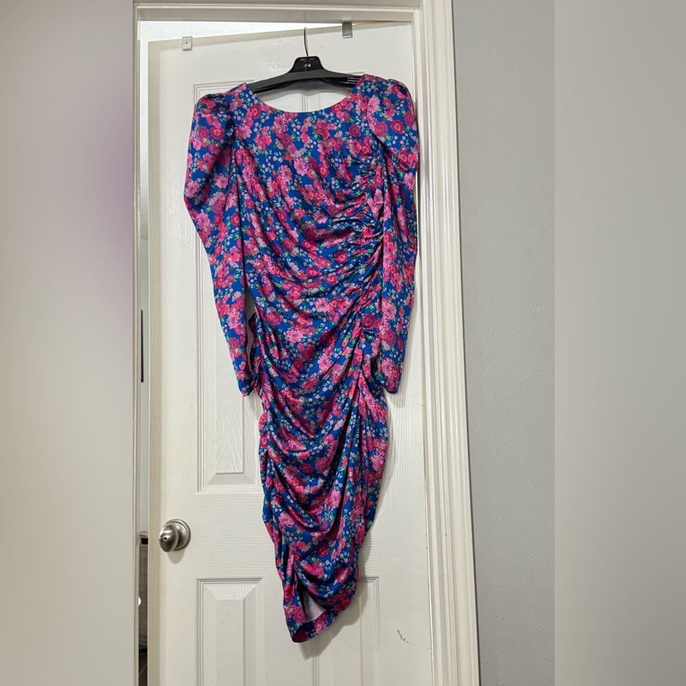 Floral Blue and Pink Women's Dress